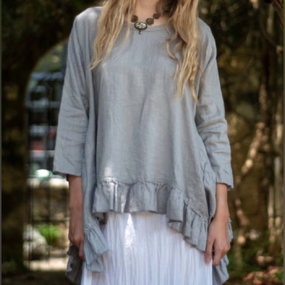 Heart’s Desire by Mary Grace Gray Linen Butterfly Top